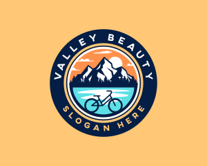 Nature Mountain Bicycle logo design