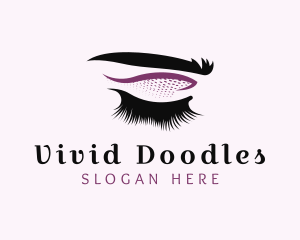 Eyelash Eyebrow Makeup  logo design