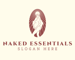 Nude Pregnant Woman logo design