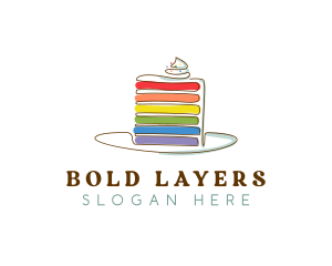 Rainbow Cake Bakery logo design