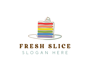 Rainbow Cake Bakery logo design