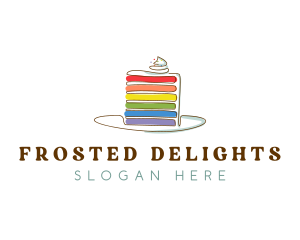 Rainbow Cake Bakery logo design