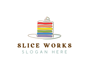 Rainbow Cake Bakery logo design