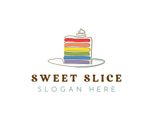 Rainbow Cake Bakery logo design