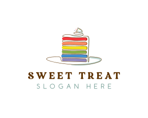 Rainbow Cake Bakery logo design