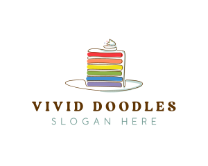 Rainbow Cake Bakery logo design