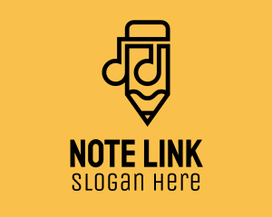 Note Pencil Songwriter logo design