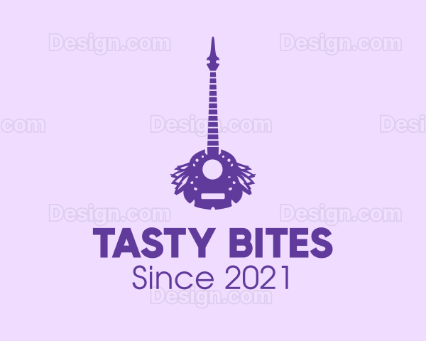 Purple Guitar Feathers Logo