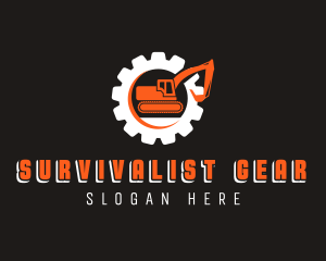 Construction Excavator Builder logo design