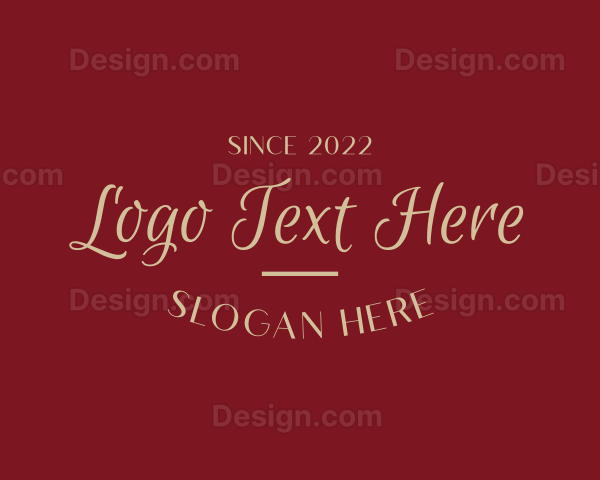 Golden Cursive Wordmark Logo