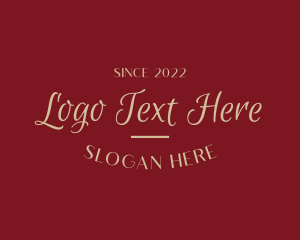 Simple - Golden Cursive Wordmark logo design