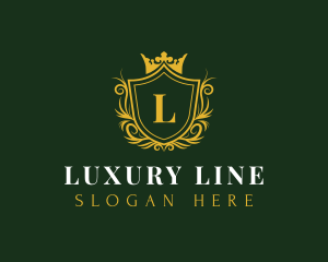 Luxury Shield Crown logo design