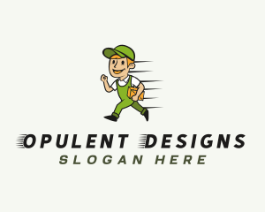 Delivery Man Import Courier logo design