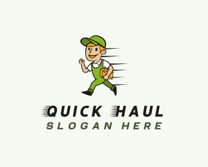 Delivery Man Courier logo design