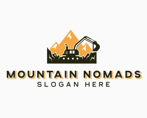 Mountain Excavation Construction logo design