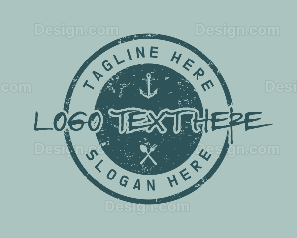 Nautical Marine Anchor Logo