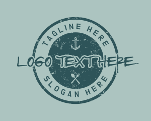 Nautical Marine Anchor logo