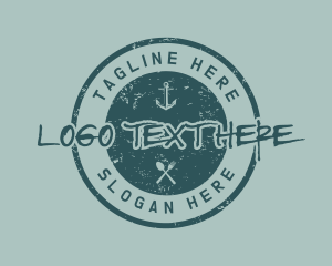 Nautical Marine Anchor Logo