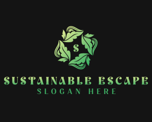 Sustainable Organic Leaves logo design