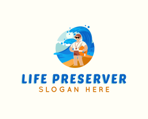 Lifeguard Beach Floater logo design