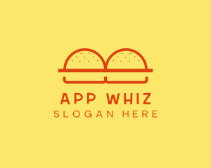 Minimalist Burger Buns Diner logo design