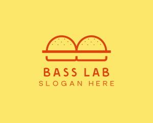 Minimalist Burger Buns Diner logo design