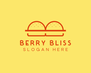 Minimalist Burger Buns Diner logo design