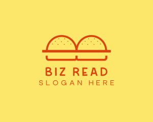 Minimalist Burger Buns Diner logo design