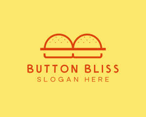 Minimalist Burger Buns Diner logo design