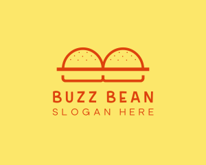 Minimalist Burger Buns Diner logo design