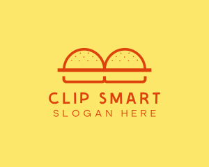 Minimalist Burger Buns Diner logo design