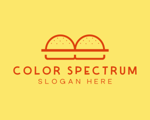 Minimalist Burger Buns Diner logo design