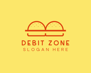 Minimalist Burger Buns Diner logo design