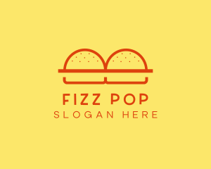 Minimalist Burger Buns Diner logo design