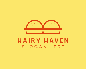 Minimalist Burger Buns Diner logo design