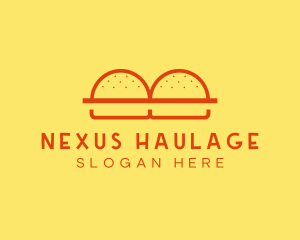 Minimalist Burger Buns Diner logo design