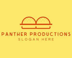 Minimalist Burger Buns Diner logo design