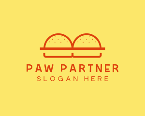 Minimalist Burger Buns Diner logo design