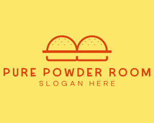 Minimalist Burger Buns Diner logo design