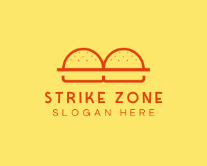 Minimalist Burger Buns Diner logo design