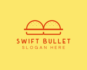 Minimalist Burger Buns Diner logo design