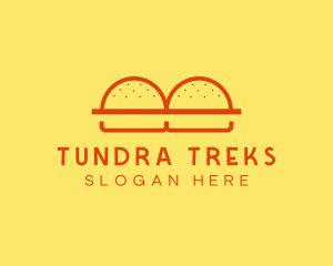 Minimalist Burger Buns Diner logo design