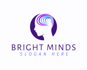 Colorful Mind Head logo