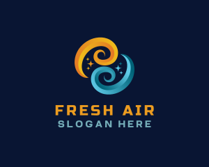 Breeze Wave HVAC logo design