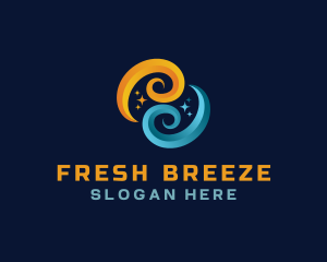 Breeze Wave HVAC logo design