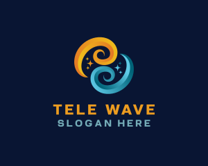 Breeze Wave HVAC logo design