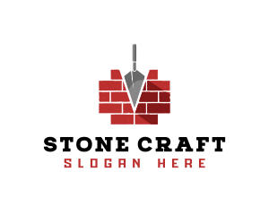 Masonry Trowel Carpenter logo design