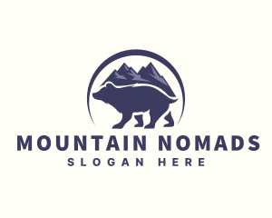 Outdoor Mountain Bear logo design