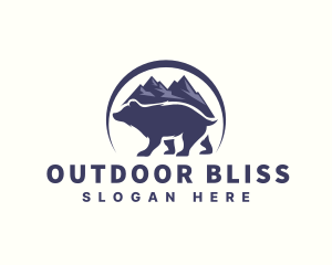 Outdoor Mountain Bear logo design