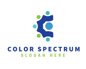 Colorful Crowd Letter C logo design